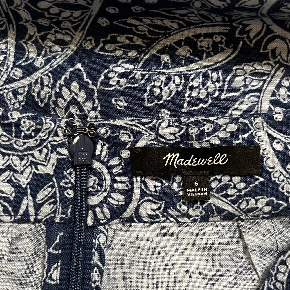 Madewell Blue Paisley Midi Skirt - Picture 6 of 10